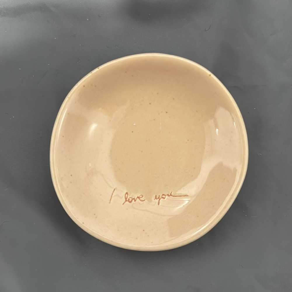 Home Decor Jewelry Trinket Dish - I Love You Text Engraved